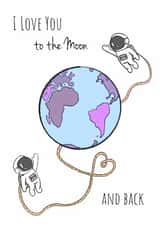 Valentine's /Anniversary I Love You Astronaut Card created by Send Salutations