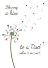 Blowing a kiss to a Dad who is missed created by Wink Design - Michelle Roberts