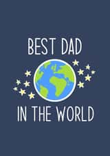 Best Dad In The World Space Themed card created by Lucekatedesigns