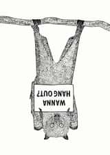 Wanna Hang Out Bat Card created by Martina Scott