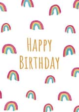 Rainbow Birthday Card created by Send Salutations
