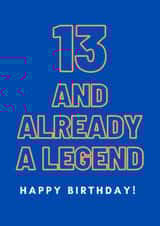 13th birthday legend card created by ERC Design