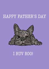 French Bulldog Father's Day Card created by Gibbo The Doodler
