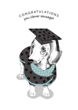 Congratulations clever sausage card created by Dotty Dog Art