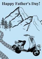 Happy Father’s Day Vespa classic card created by Fran Caines