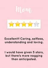 4 Star Mom Rating Card created by Creative Creator