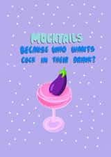 Mocktails Funny Sober Card created by Sober Girl Society