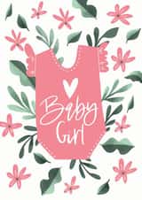 Pink New Baby Girl Card created by Creationery