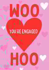 Cute engagement card to congratulate a friend on their exciting news created by thelittleone