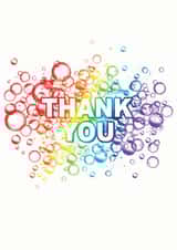 Bubbly Rainbow Thank You card created by @jpcreative_designs