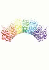 Bubbly Rainbow Congratulations created by @jpcreative_designs