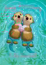 Otters Otterly In Love created by PipWilsonArt