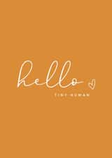 Hello Tiny Human New Baby Card created by Samantha King Design
