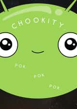 Chookity Pok Mooncake Final Space greetings card created by @punbelievable