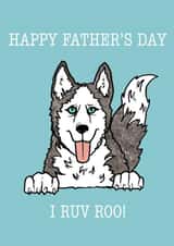 Husky Father's Day Card created by Gibbo The Doodler