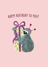 Birthday Present Sloth Card created by JodieArt
