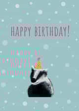 Party Badger Birthday Card created by JodieArt