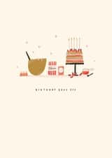 Cute Birthday Card - Birthday Bake Off - GBBO created by Helen Mackay