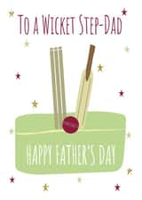 Wicket Step-Dad Cricket Father's Day card created by Missycards