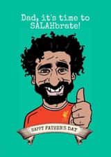 Mohamed Salah Liverpool Father's Day Card created by Gibbo The Doodler
