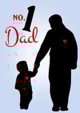 Number 1 Dad fathers day card created by IBERE APPAREL