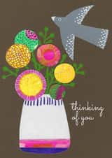 In my thoughts 'Thinking of You' card created by Nina Lazarski Illustration & Art