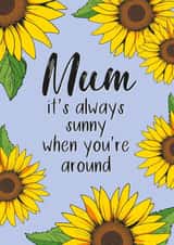 Pretty Birthday Card - For Mum - Sunflower created by Lucy Marie Design