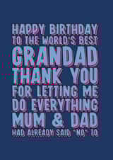 Funny Birthday Card for Grandad created by Blind Faith