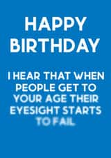 Eye Test Birthday Card created by Sketchy Cards