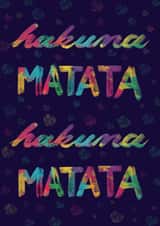 Sing along this Hakuna Matata Card created by Sara Elisa Verona