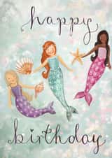 Pretty Mermaid Birthday Card created by Love Lucy Illustration