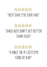 5 Star Dad Reviews Card created by Sketchy Print Co