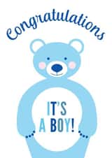 Congratulations it's a boy - new baby card created by Hello Fridays Studio
