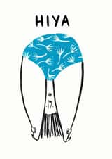 'Hiya' Yoga Lady Card  created by Abigail Burch