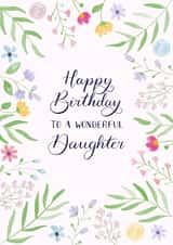 Classic Birthday Card - For Daughter - Flowers created by Nicki O'Donoghue Studio