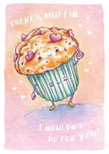Cute Muffin Love Card created by Quiet Forest Illustration