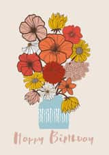 Retro Floral Birthday Blooms created by Nina Raby - Jones