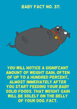 Baby fact new baby card created by Baby Facts