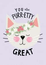 You are pretty great cat card created by Leaf Lane Studio