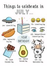 July Birthday Card created by Creaternet