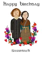 Outlander Sassenach Birthday card created by SootysSweetScribbles