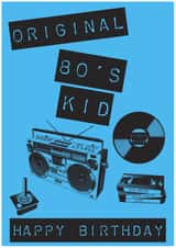 80’s Kid Happy 40th Birthday card created by Claire Beetham-Davies