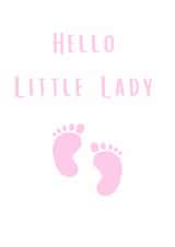 Hello Little Lady - New Baby Girl Card 1001 created by A Bee's Designs