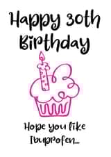 Happy 30th Birthday Hope You Like Ibuprofen created by LOLCARDZ