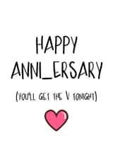 Happy Anniversary, You'll Get The V Later! created by Melissa Charlotte