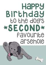Dog Birthday rude Card created by Presents Felt