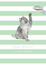 Grey Cat Birthday Card - Birthday Girl created by Paper Maven