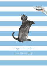 Black Cat Good Boy Birthday Card created by Paper Maven