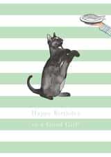 Black Cat Good Girl Birthday Card created by Paper Maven