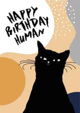 Happy Birthday Human Cat Birthday Card created by Lillehammer Creative